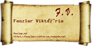 Feszler Viktória névjegykártya